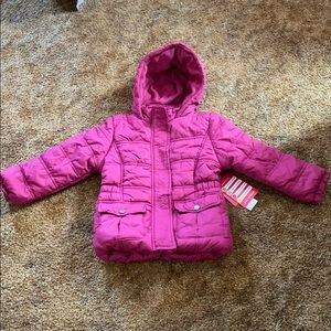 COPY - COPY - Pink platinum jacket for toddler girls 5-6 years.